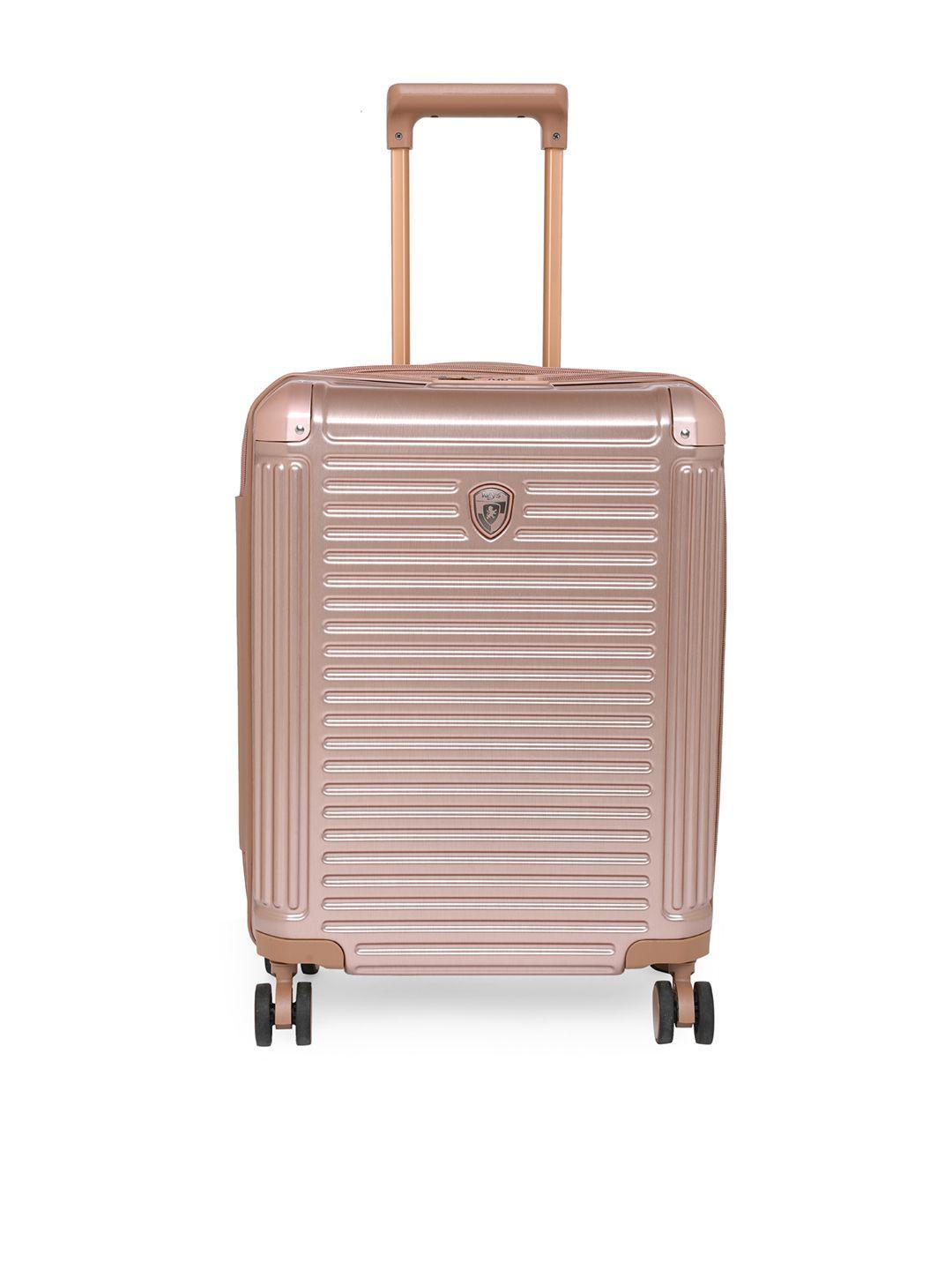 heys rose gold color hard case luggage 21 inch trolley bag