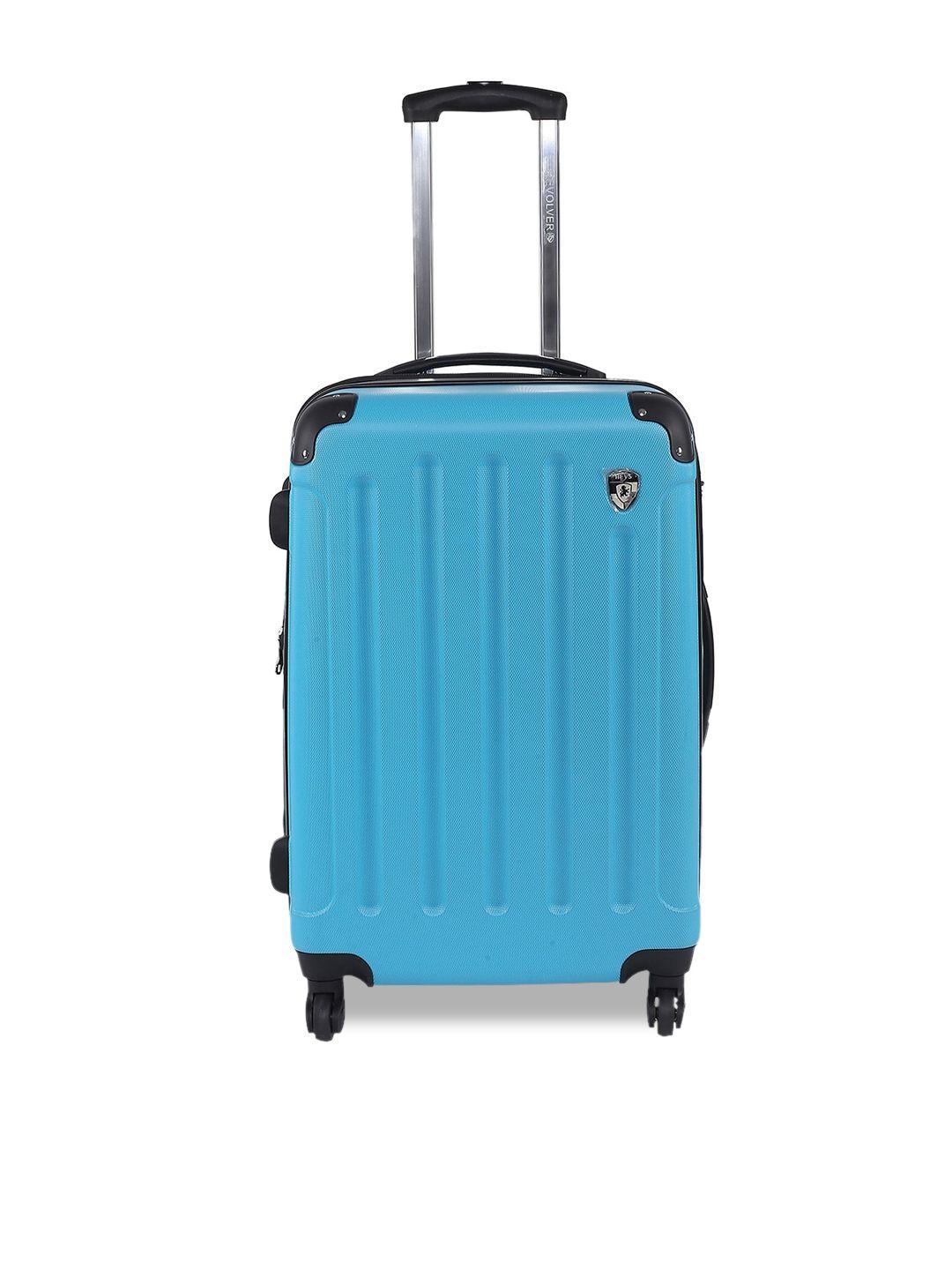 heys turquoise textured hard-sided medium trolley suitcase