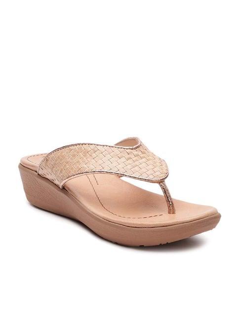 hf journey women's mary natural thong wedges