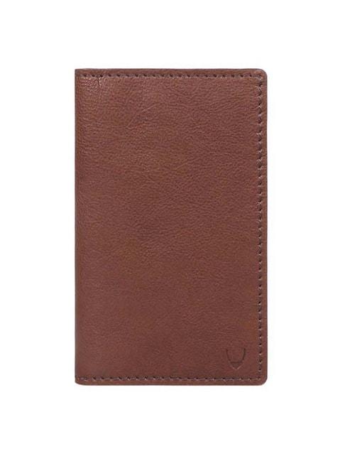hidesign hipsters yoga w4 brown solid passport holder