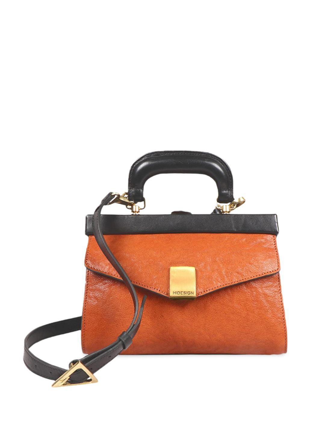 hidesign leather textured structured handheld bag