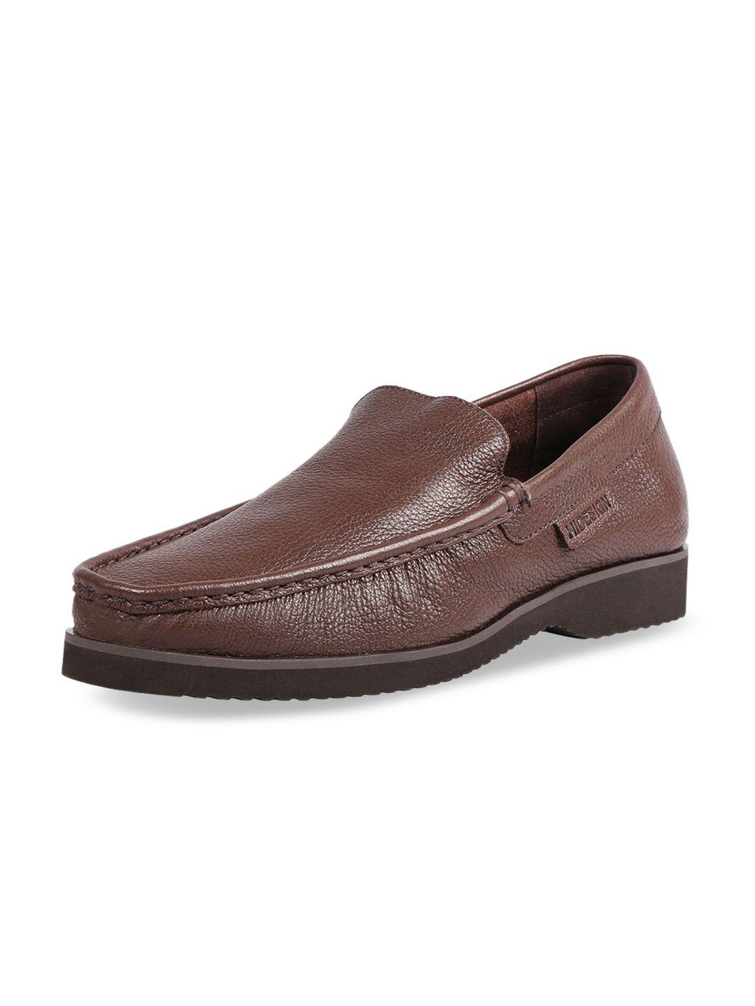hidesign men brown leather loafers