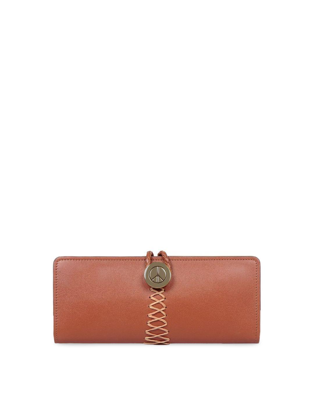 hidesign tan leather purse clutch