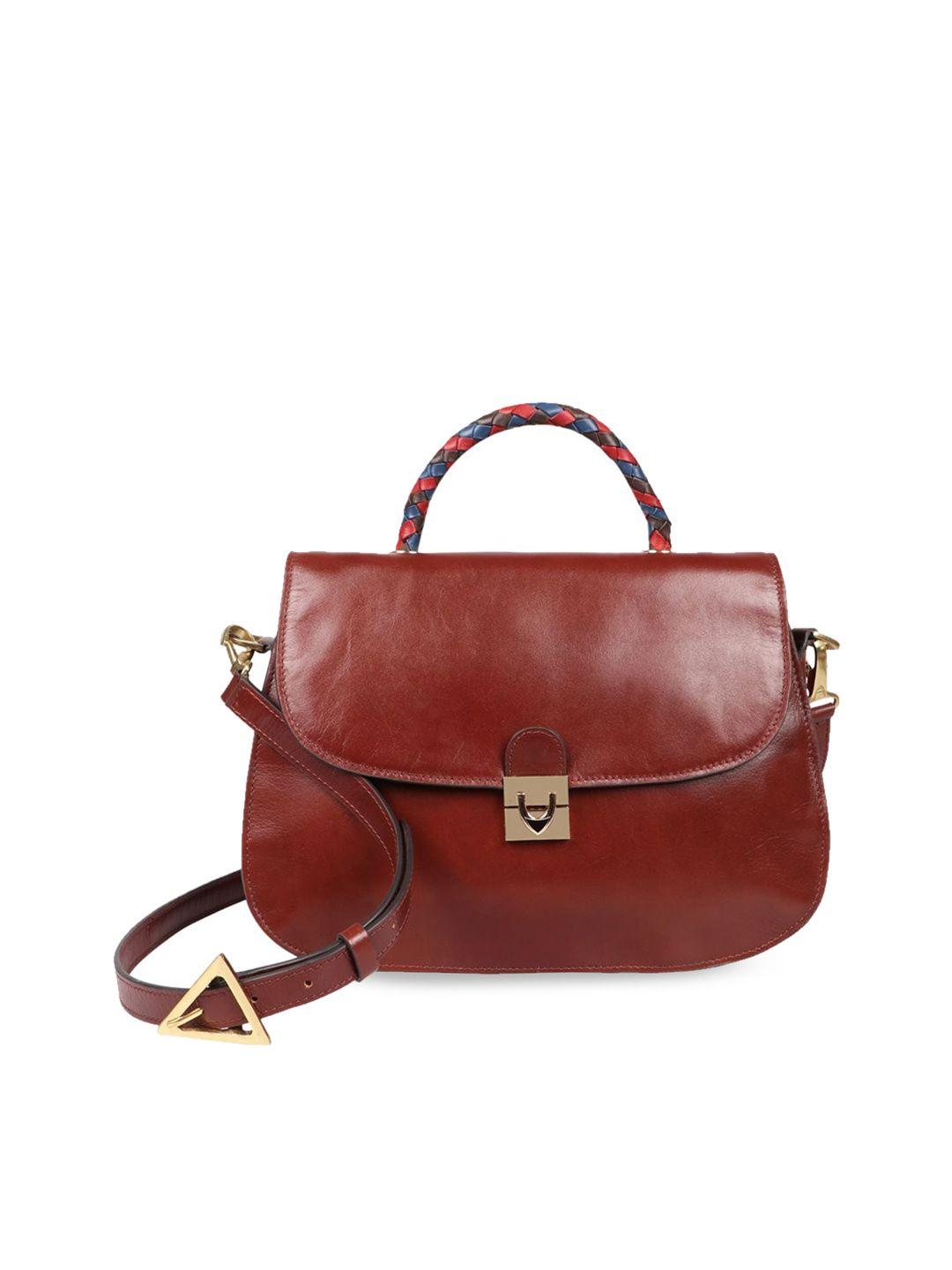hidesign textured leather structured satchel