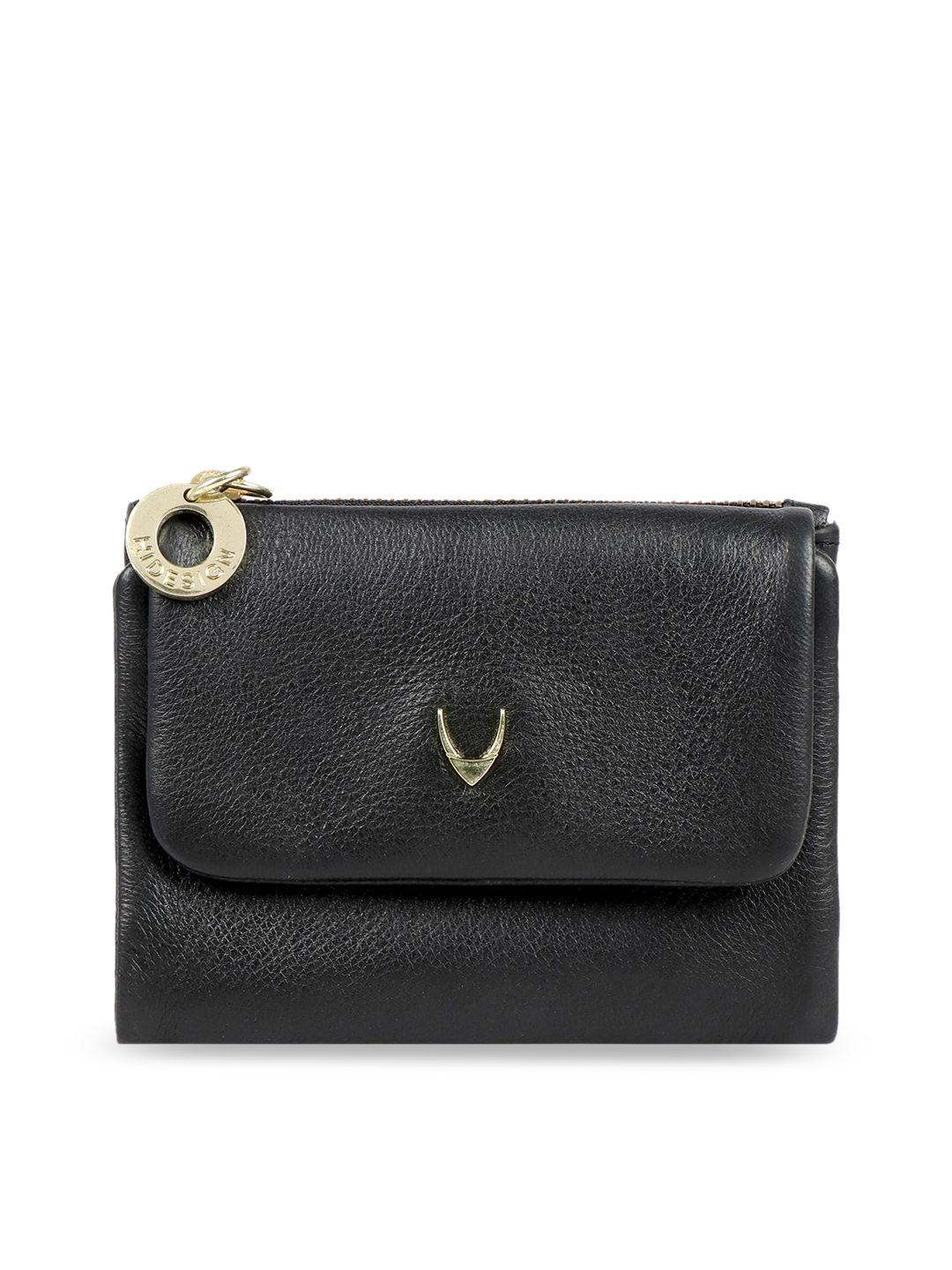 hidesign black solid leather envelope clutch