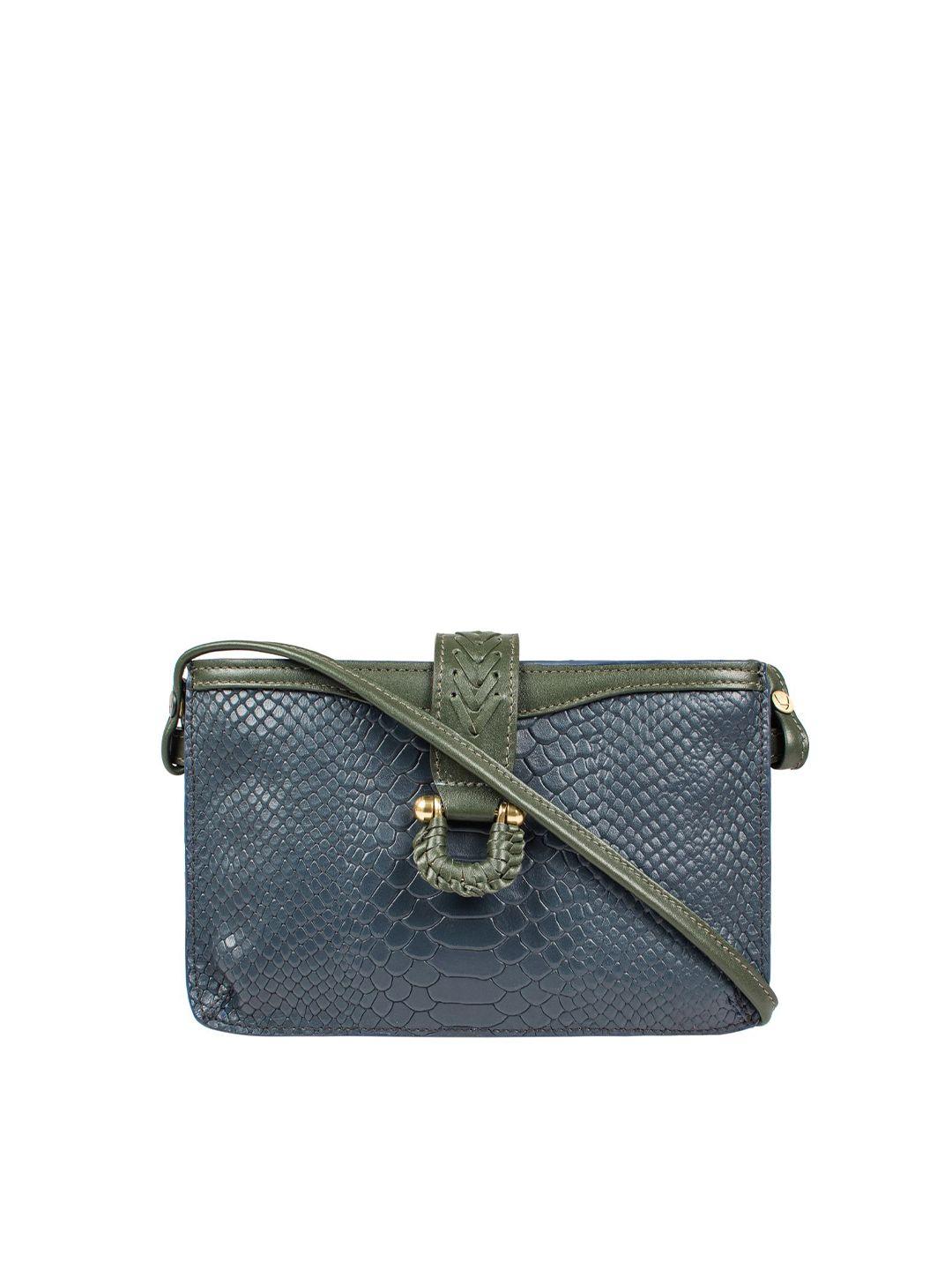 hidesign blue solid sling bag