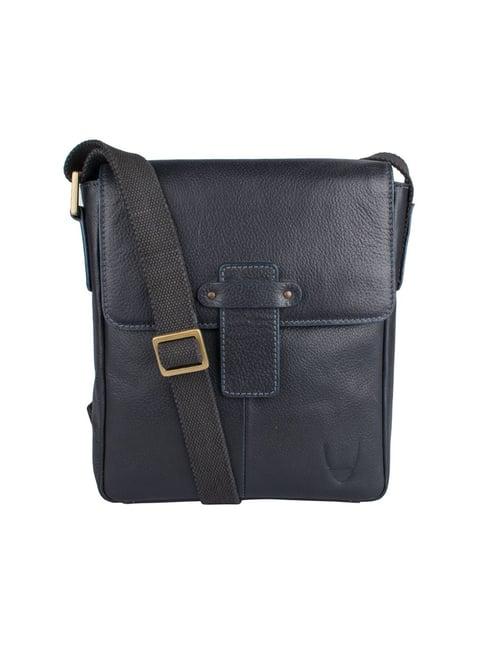 hidesign bowfell 01 navy leather sling bag