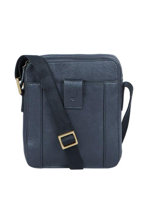 hidesign brick lane 01 navy solid medium cross body bag