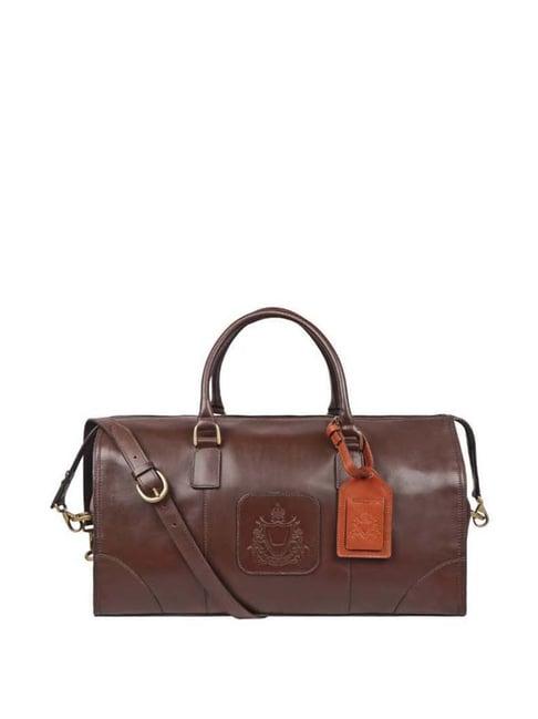 hidesign brown medium duffle bag