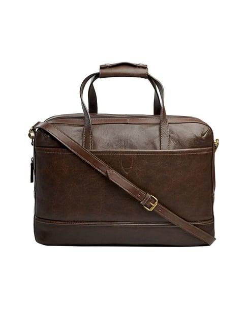 hidesign cougar 02 dark brown solid laptop messenger bag