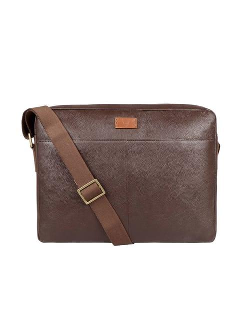 hidesign ecom tan solid medium messenger bag