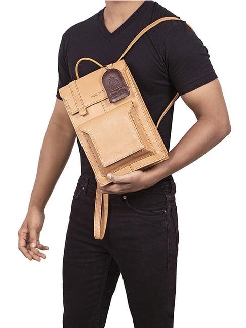 hidesign ei creation-02 leather solid backpack