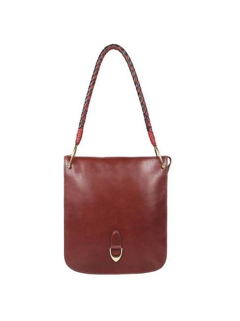 hidesign hipsters tan vintage 01 solid large shoulder handbag