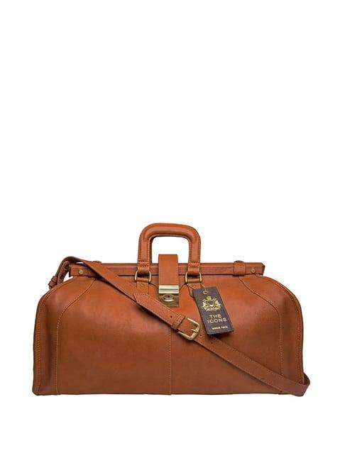 hidesign icon tan medium duffle bag