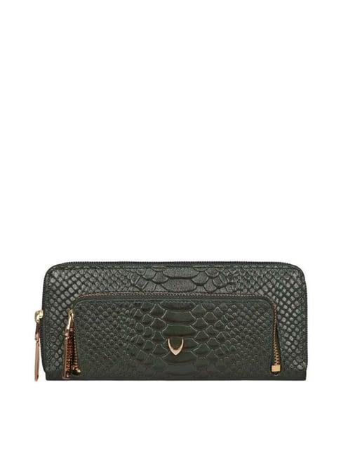 hidesign katniss w1rf sb green textured medium zip around wallet