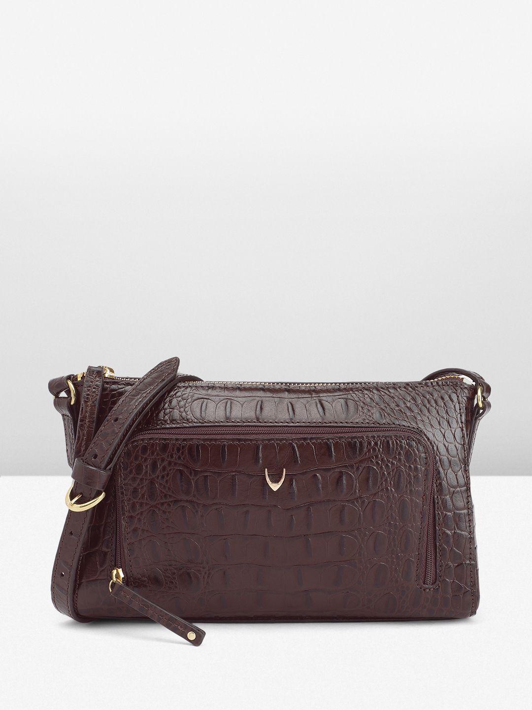 hidesign lauren 03 croc textured leather sling bag