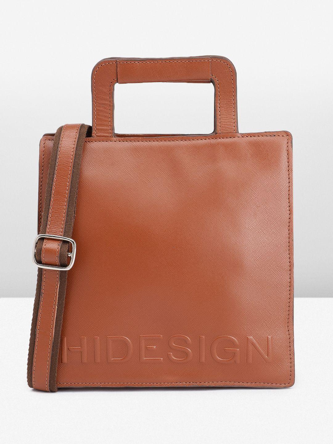 hidesign leather structured handheld bag