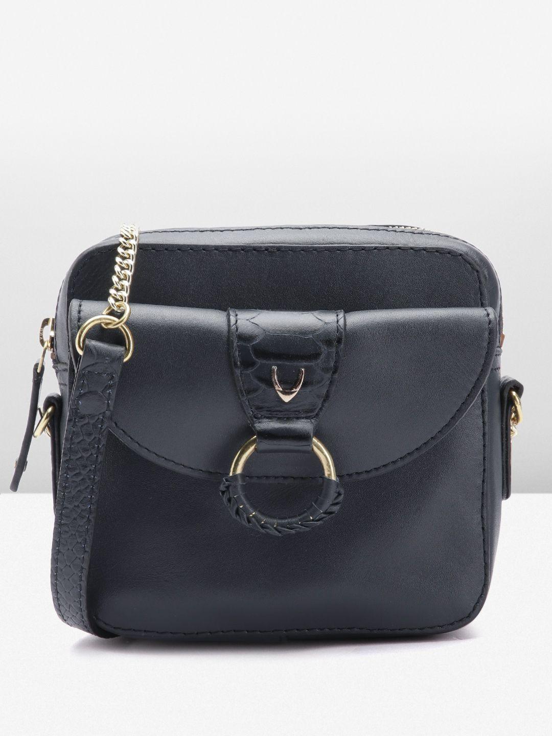 hidesign leather structured sling bag