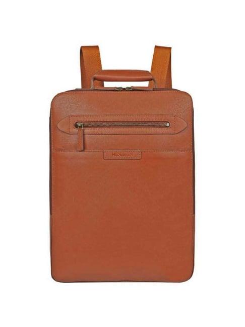 hidesign mackenzie 01 sb tan leather medium backpack