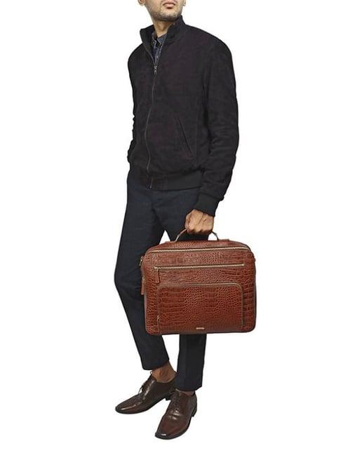 hidesign manhattan draper 01 tan leather laptop messenger bag