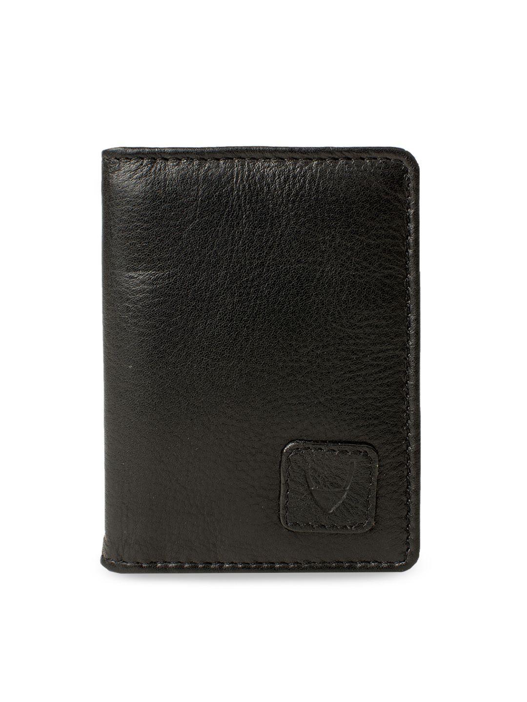 hidesign men black textured leather card holder