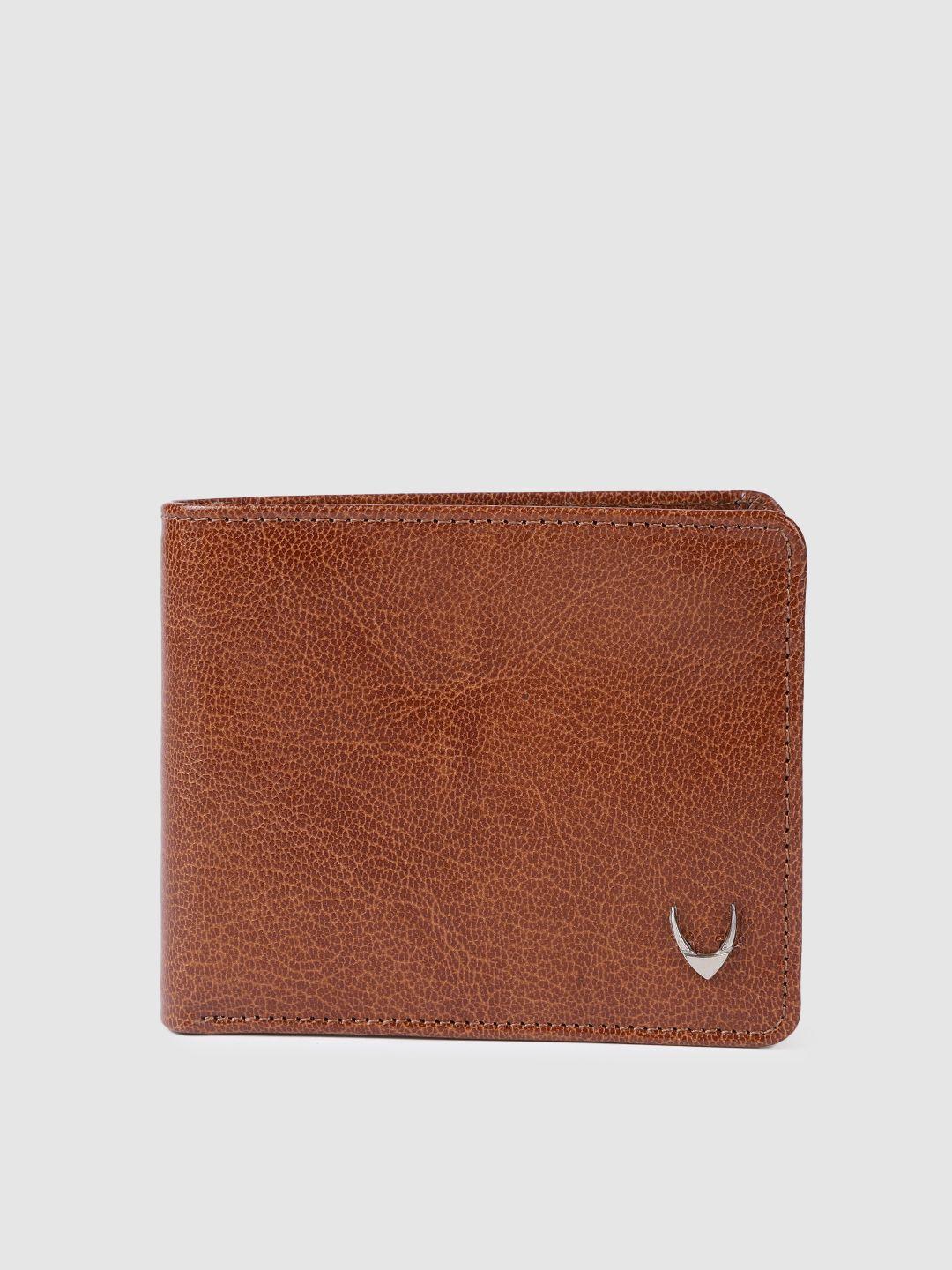 hidesign men tan brown leather two fold wallet