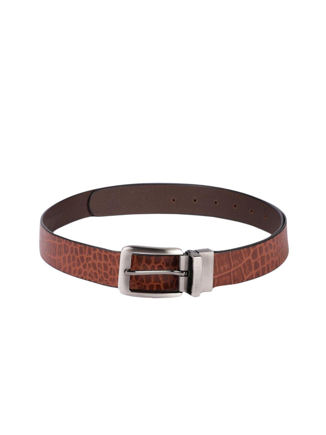 hidesign men tan brown textured reversible leather belt