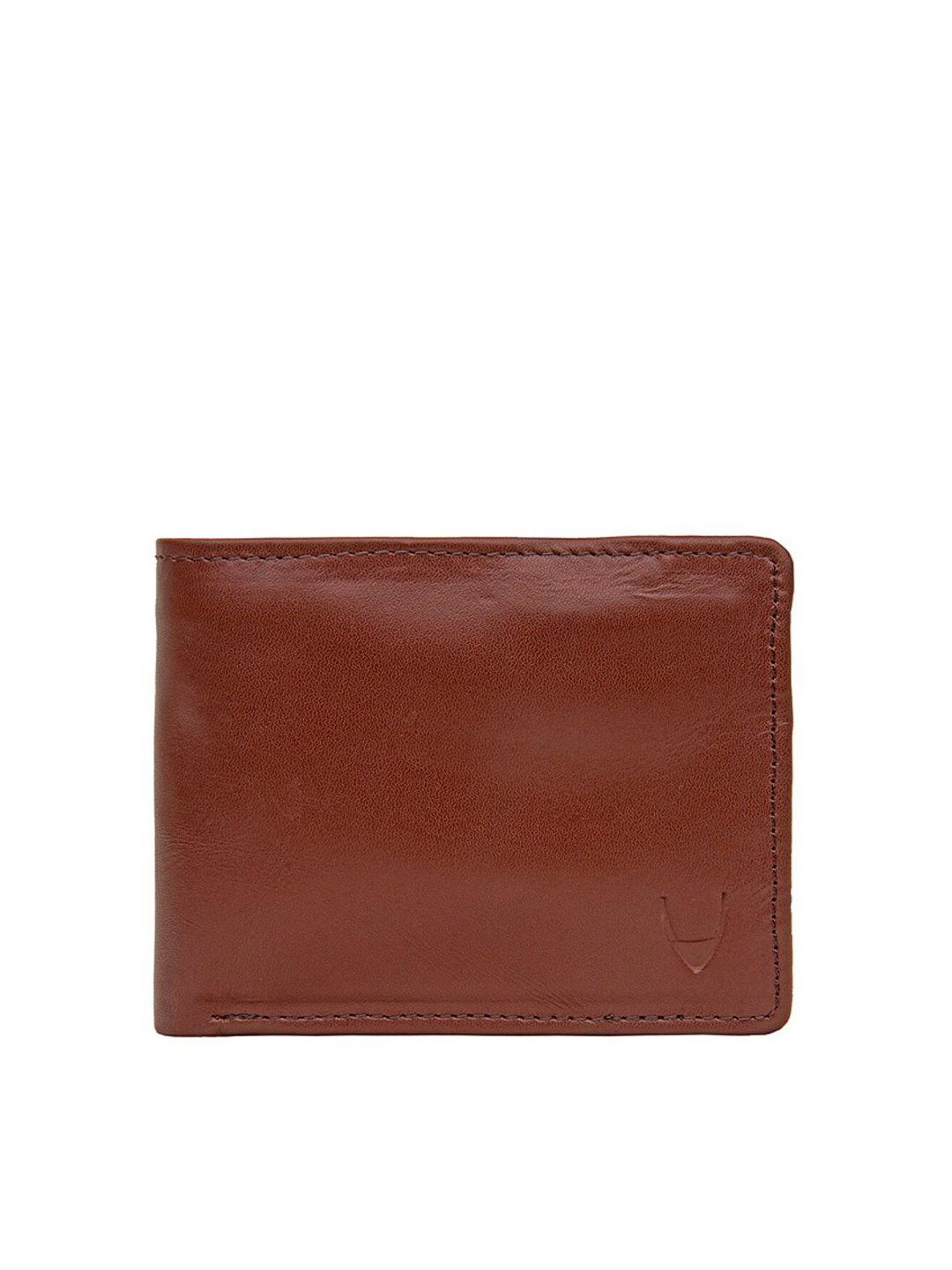 hidesign men tan solid two fold wallet