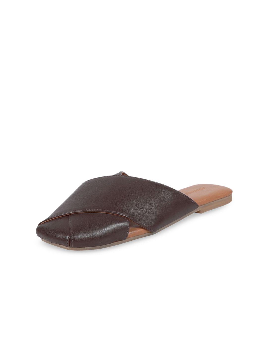 hidesign nara round toe leather mules