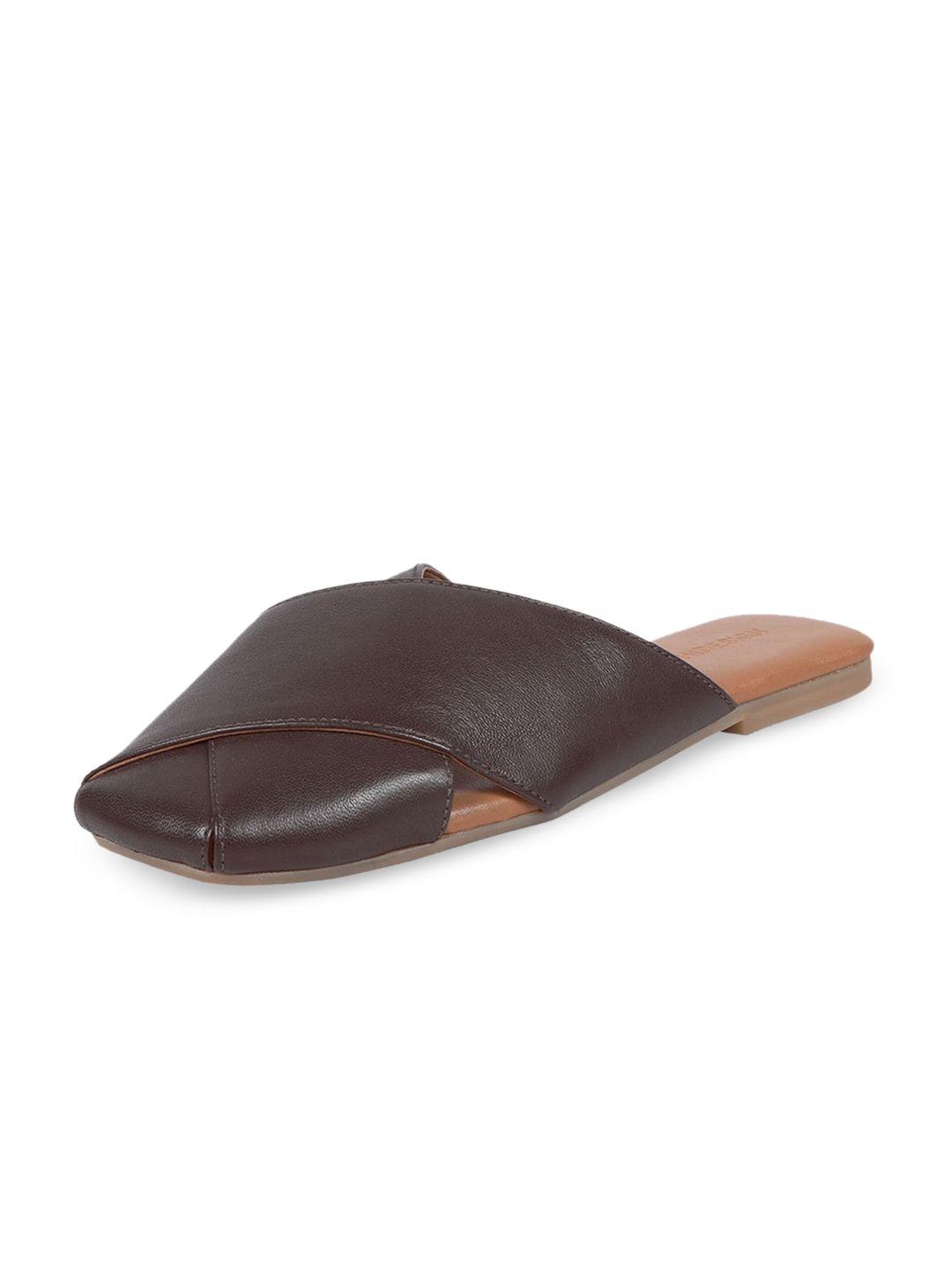 hidesign nara round toe leather mules