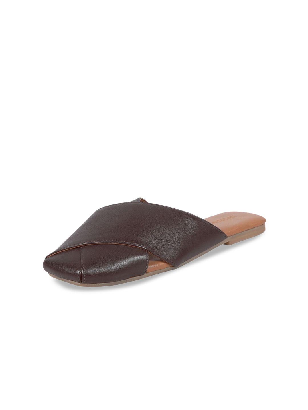 hidesign nara round toe leather mules