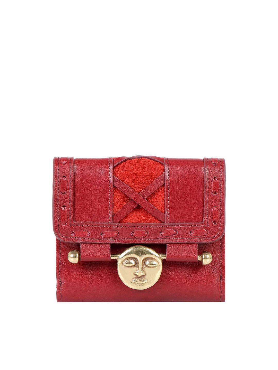 hidesign red embellished purse clutch