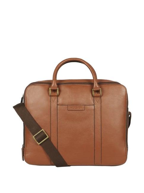 hidesign sherlock 02 tan leather large messenger bag