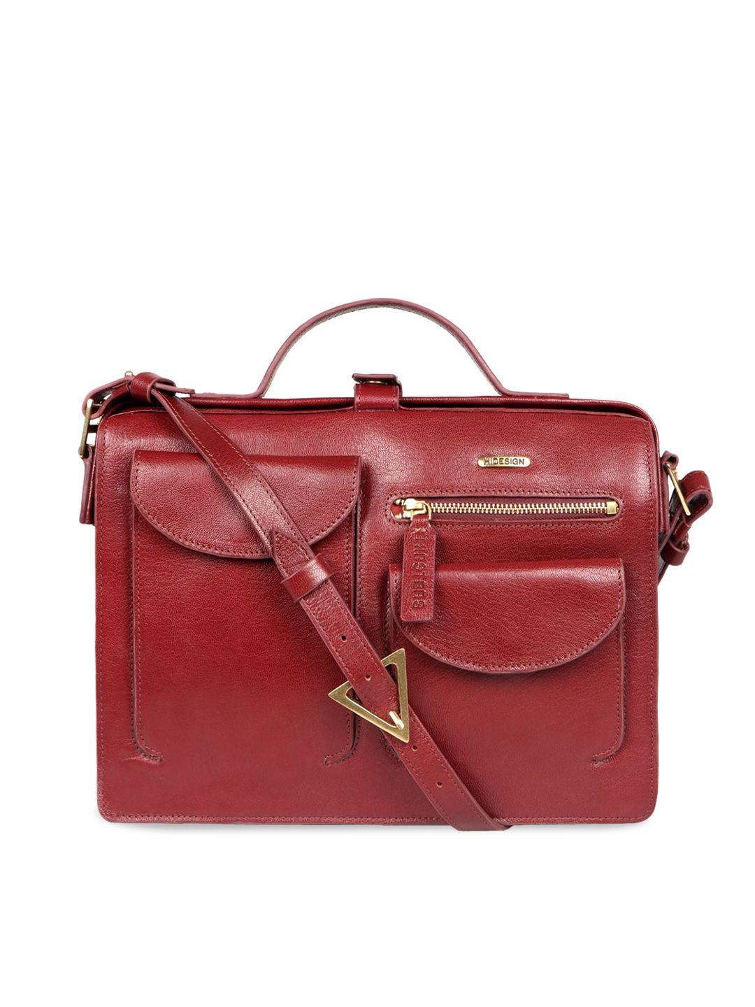 hidesign textured leather satchel