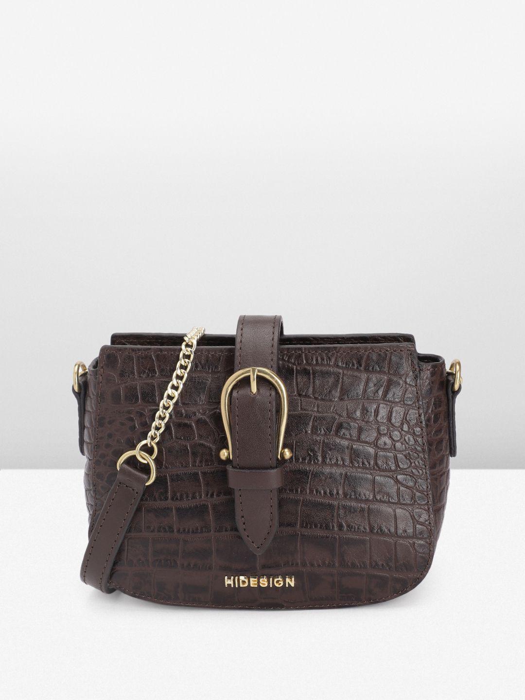 hidesign textured leather sling bag