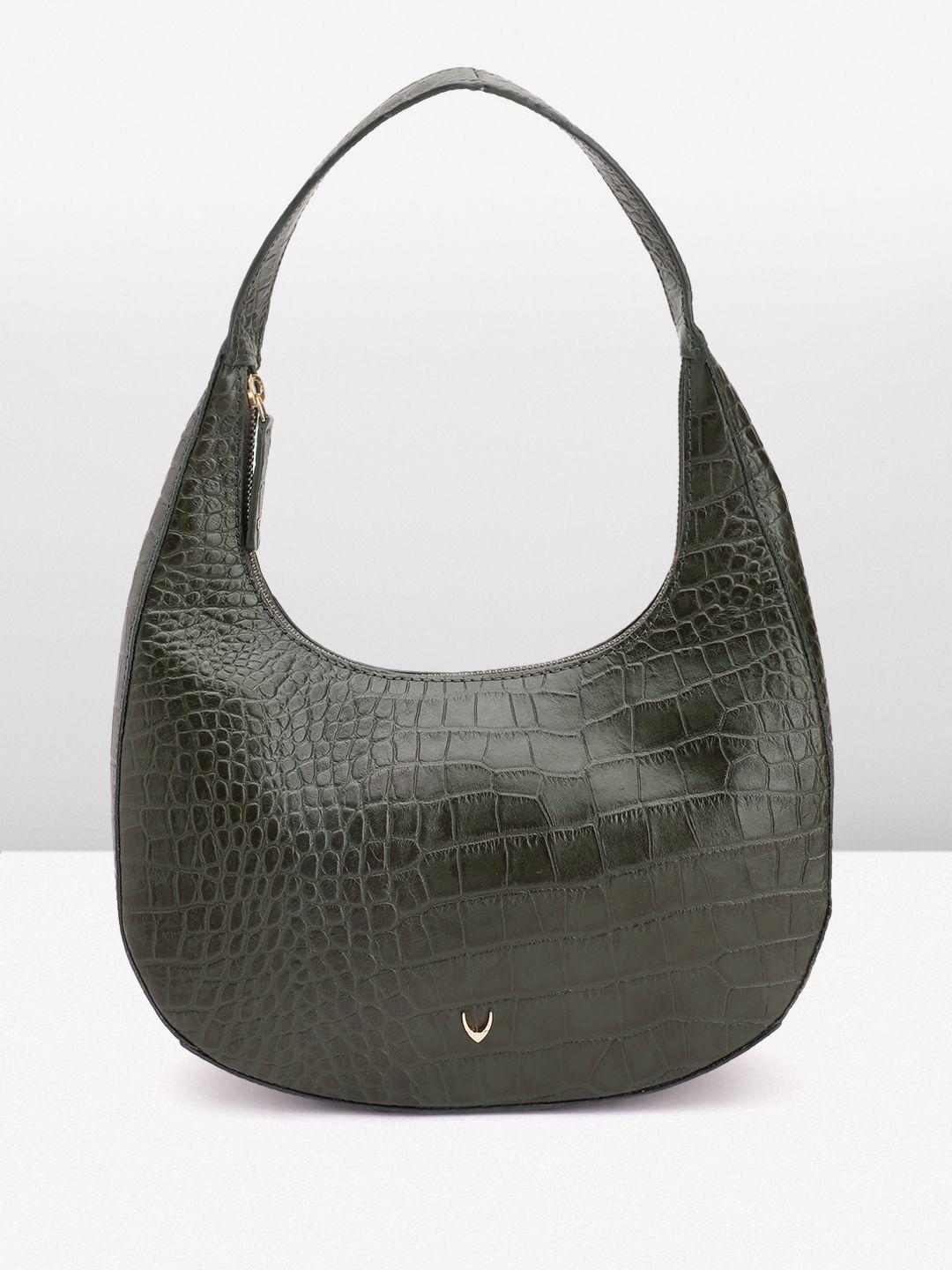 hidesign textured leather structured baguette bag
