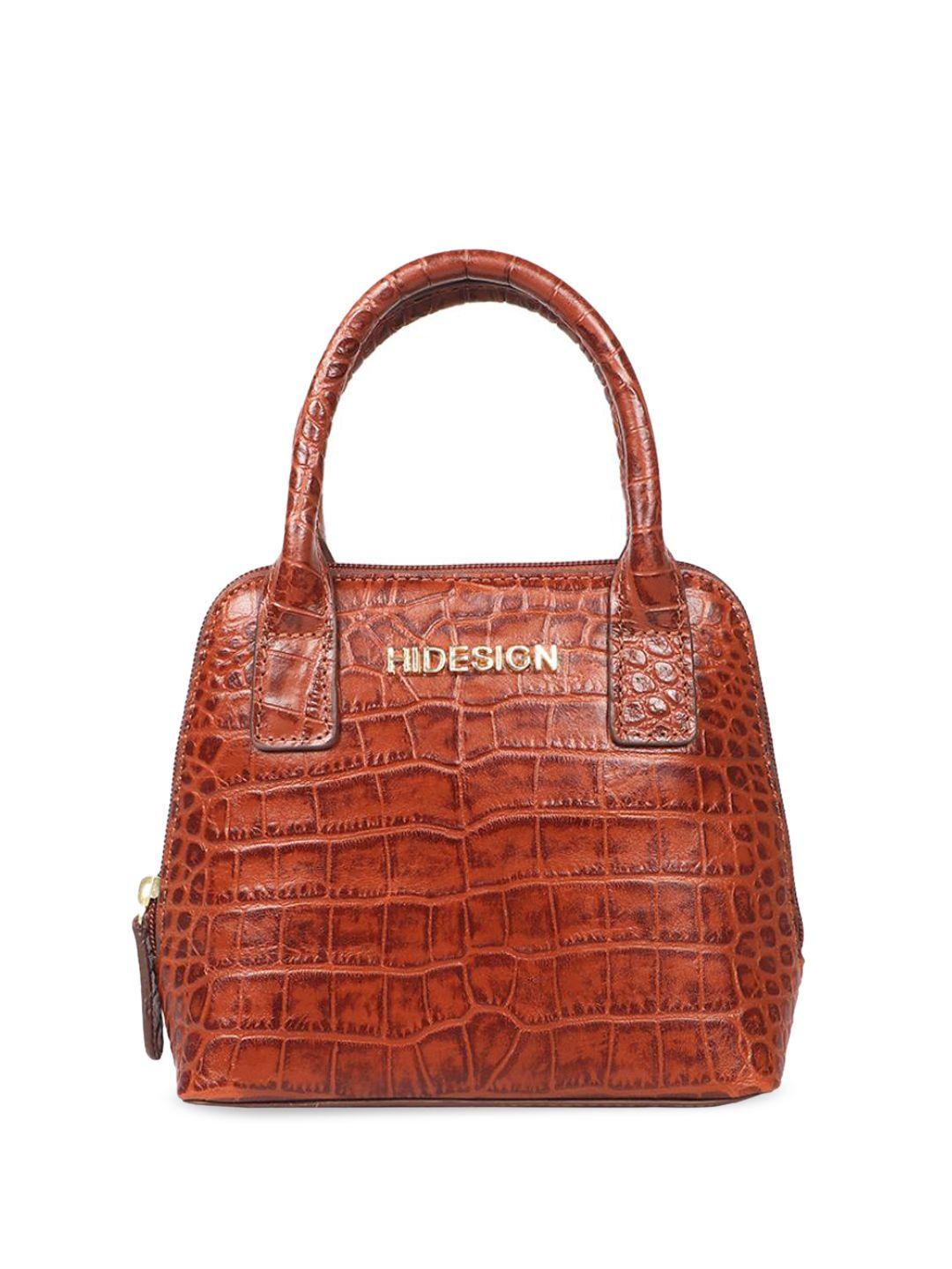hidesign textured leather structured satchel bag