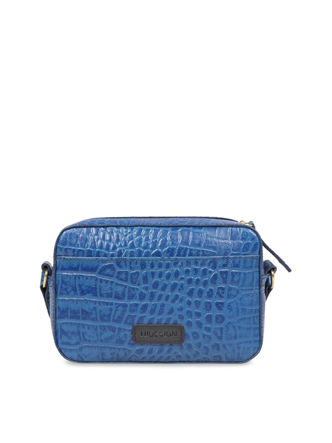 hidesign textured leather structured sling bag