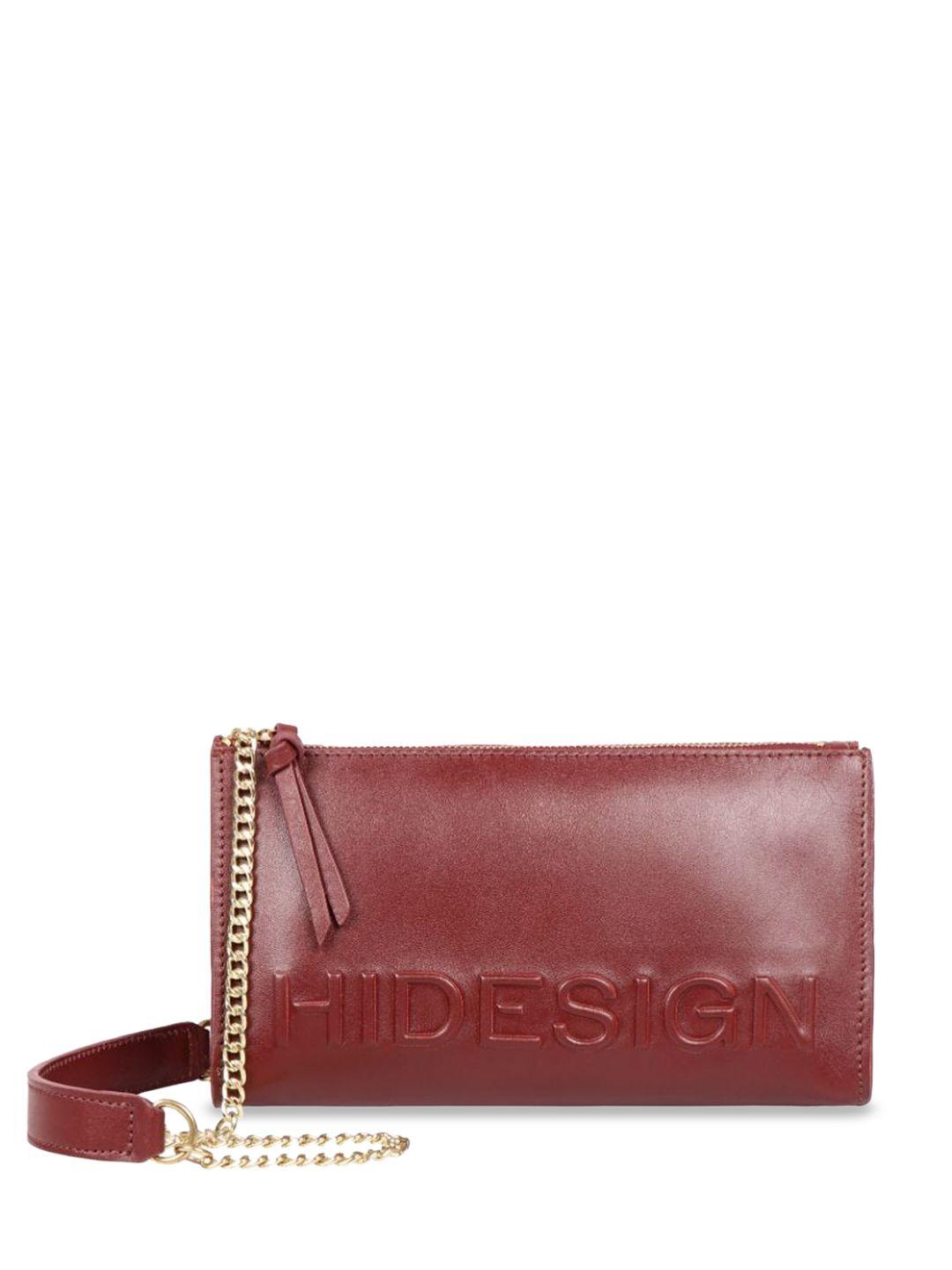 hidesign textured leather structured sling bag