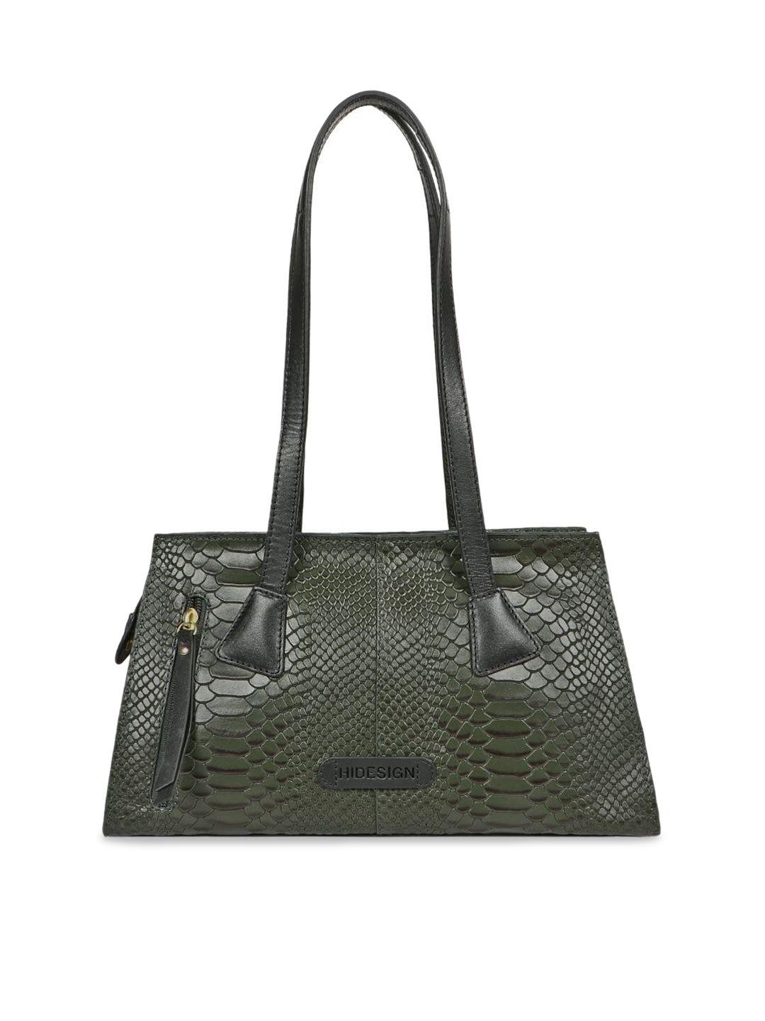 hidesign textured leather swagger shoulder bag