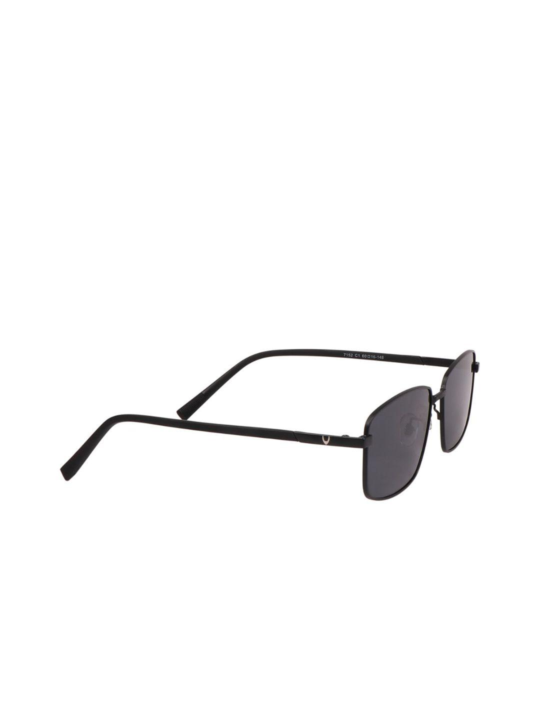 hidesign unisex black lens & black rectangle sunglasses with uv protected lens - 8903439843656