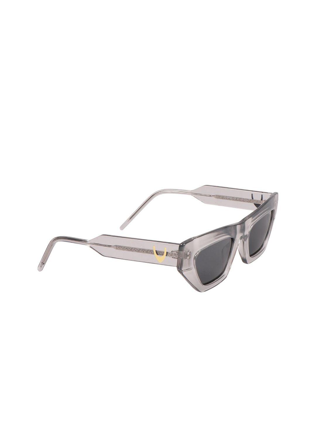 hidesign unisex grey lens & gunmetal-toned sunglasses with uv protected lens - 8903439843564