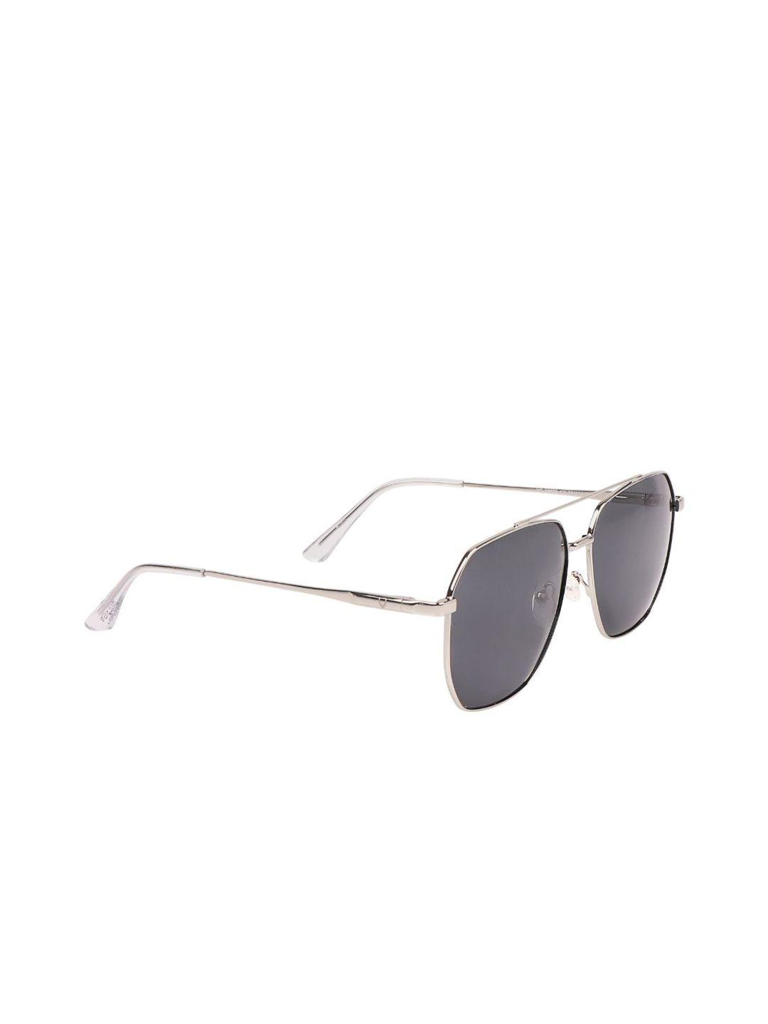 hidesign unisex grey lens & silver-toned sunglasses with uv protected lens - 8903439843595