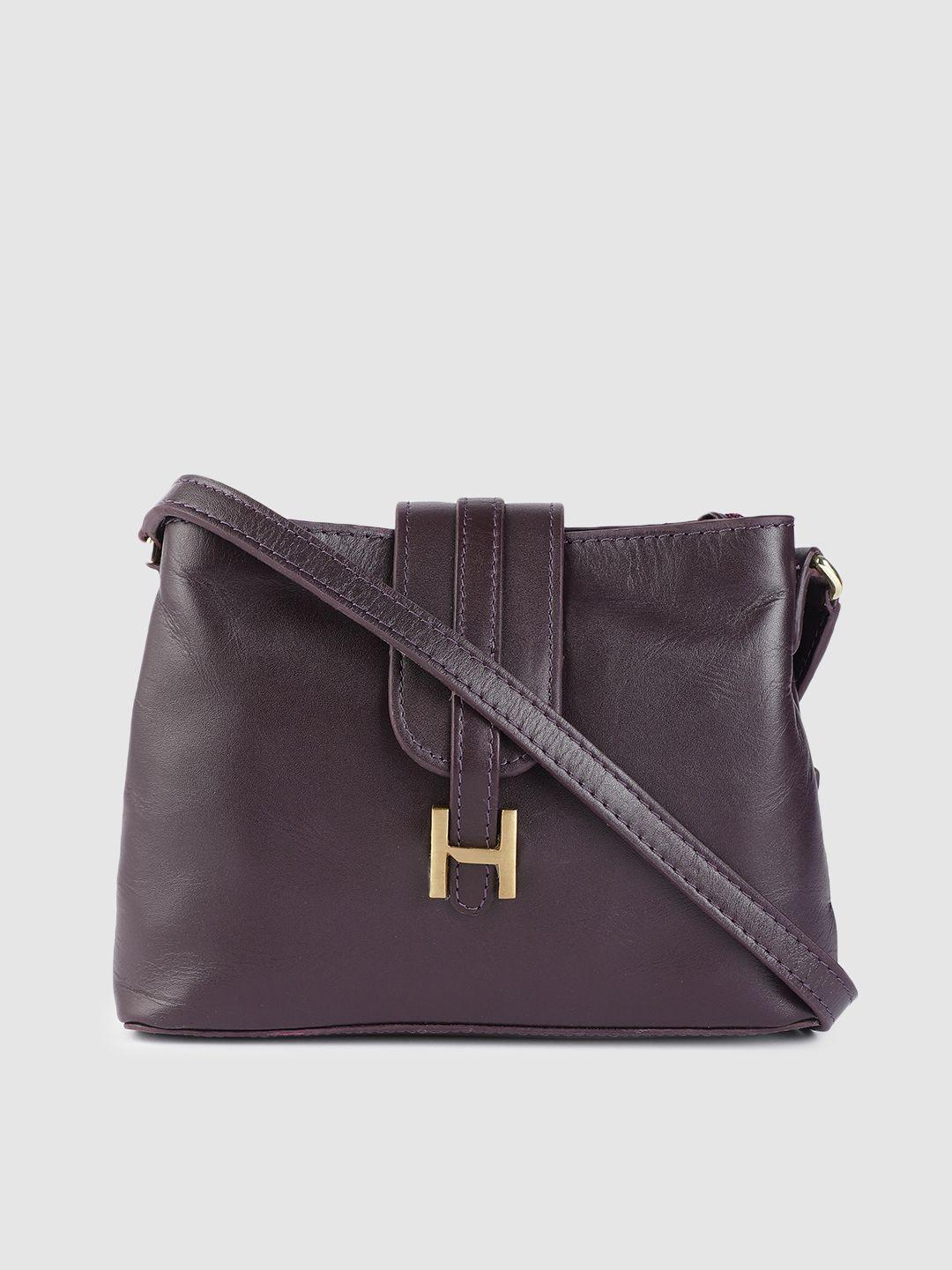 hidesign violet solid silvia 03 leather sling bag