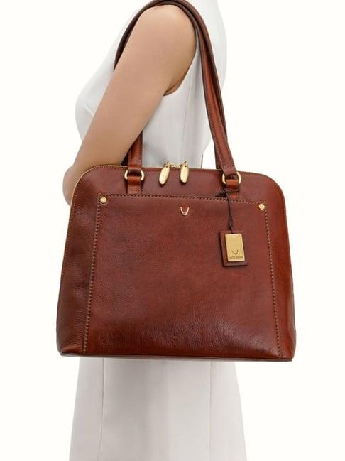 hidesign wabi sabi tan solid medium shoulder handbag