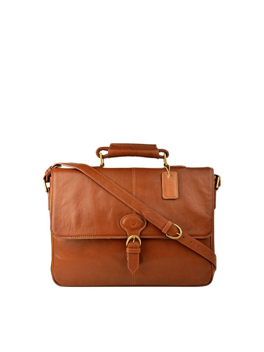 hidesign women tan laptop bag