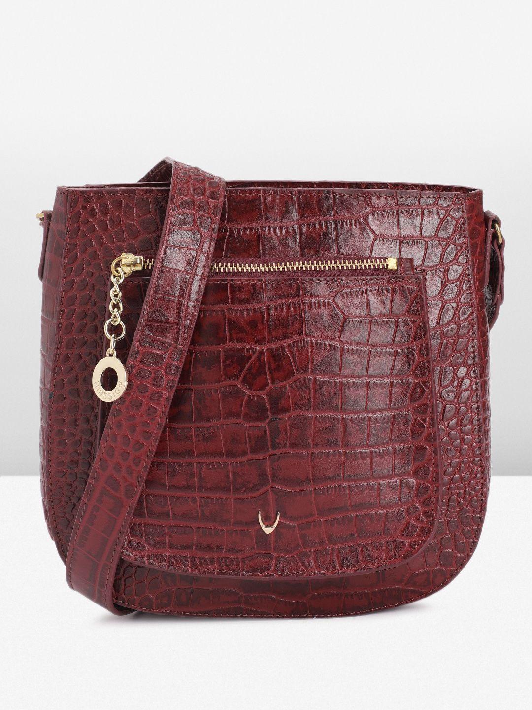 hidesign women textured leather sling bag