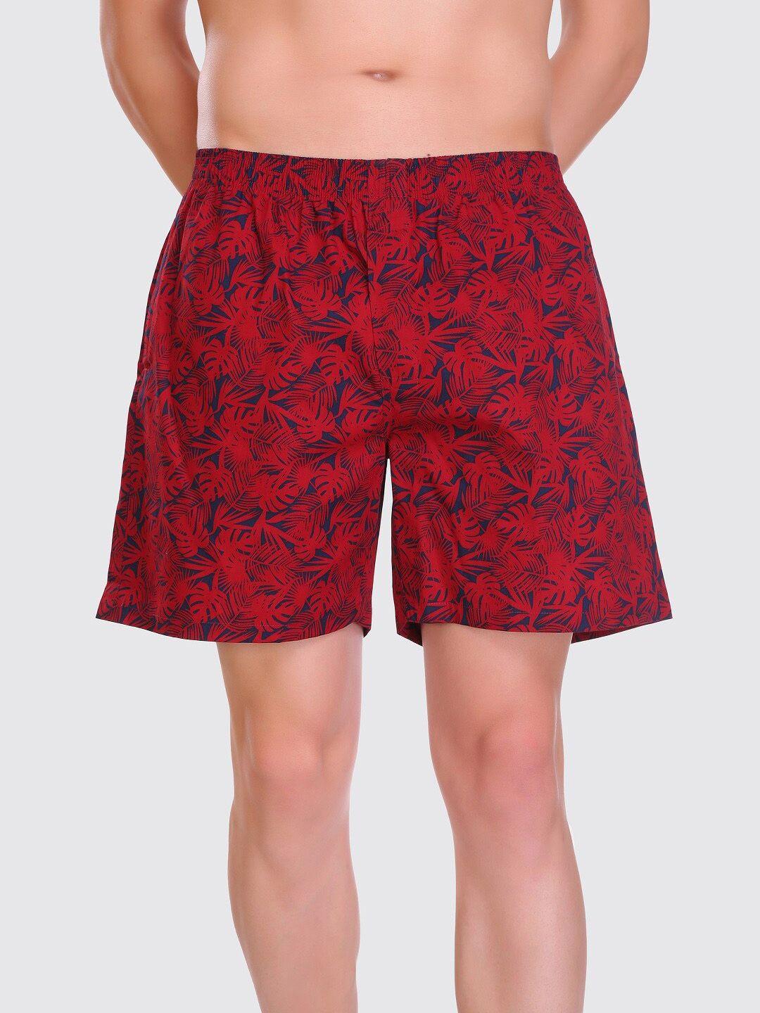 hiflyers men red floral printed shorts