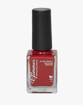 high gloss vegan premium nail enamel polish blood red p 112