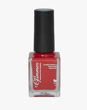 high gloss vegan premium nail enamel polish bright red p 122